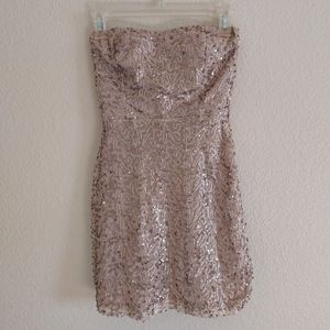 Rose gold sequence dress